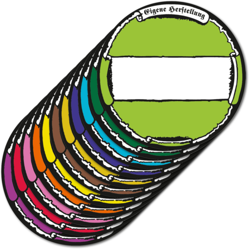 Die runden Etiketten für Gläser können optimal mit der Hand beschriftet werden oder aber auch mit einem schaumermal24 Etikettendrucker.
