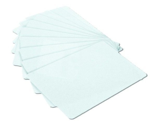 Plastikkarten 68x50mm, 0,5mm weiß