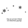 Etikett mit silber
