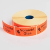 Warnetiketten Vorsicht Glas leuchtend rot-831