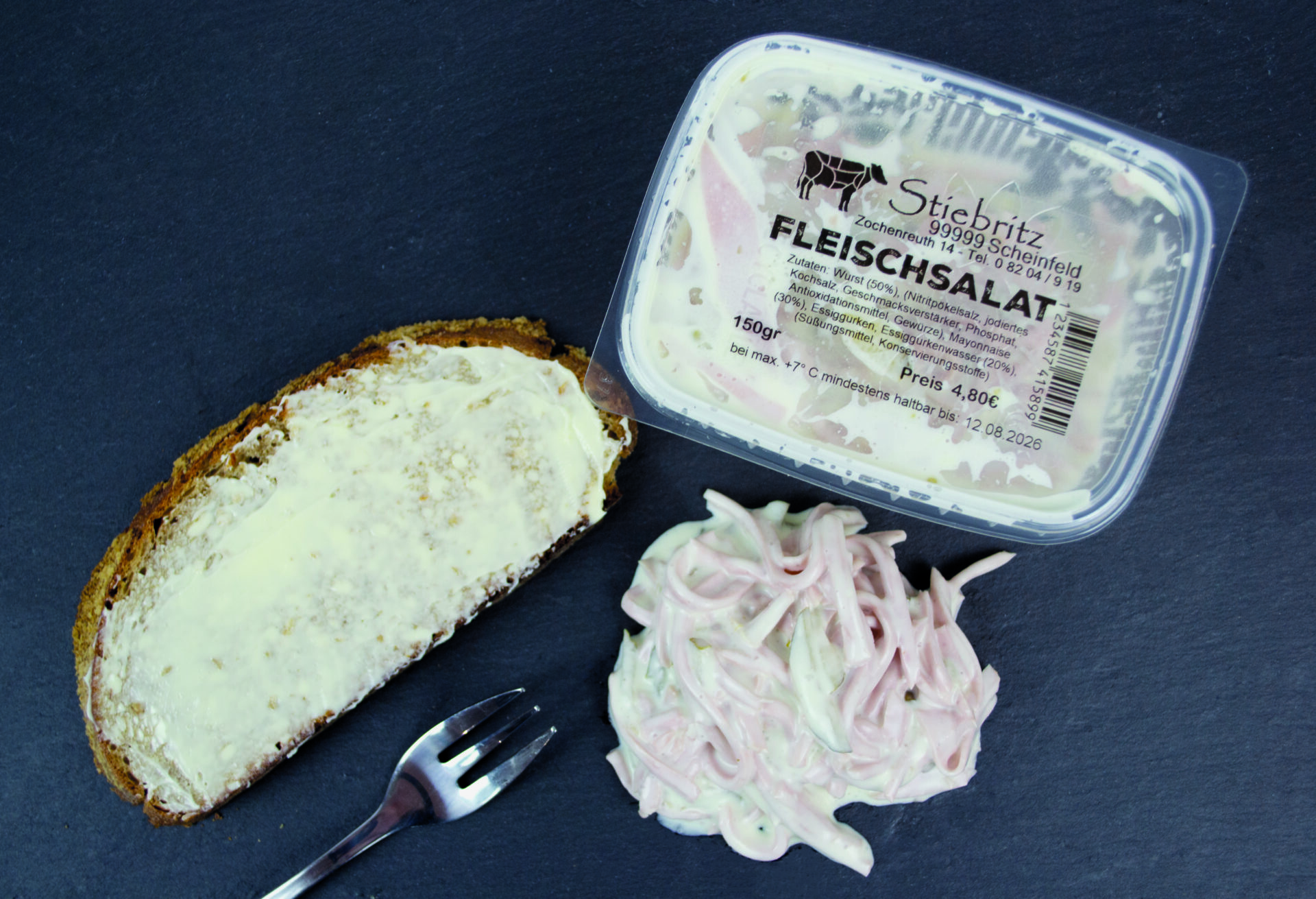 Transparentes Etikett für Salatbecher