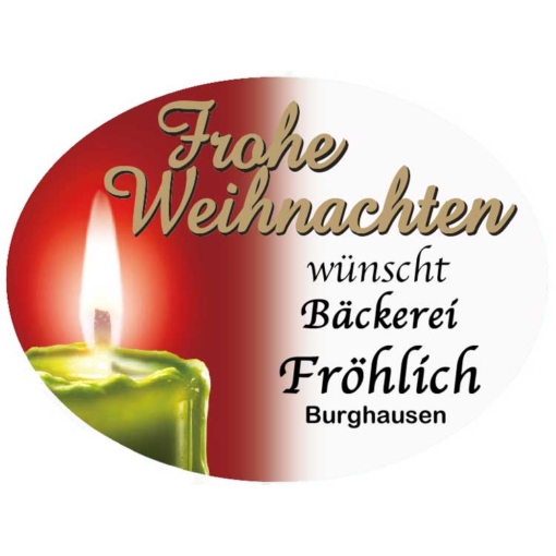 fertig bedruckte Weihnachtsetiketten