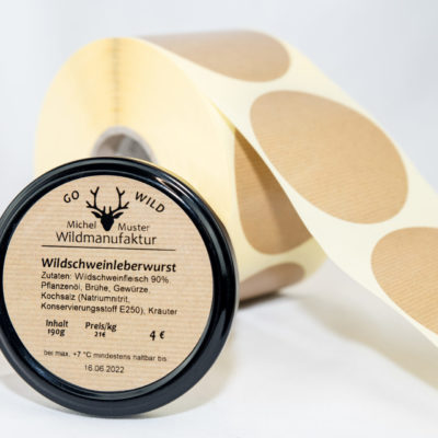 Etiketten in Naturoptik