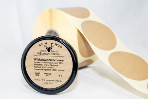 Etiketten in Naturoptik