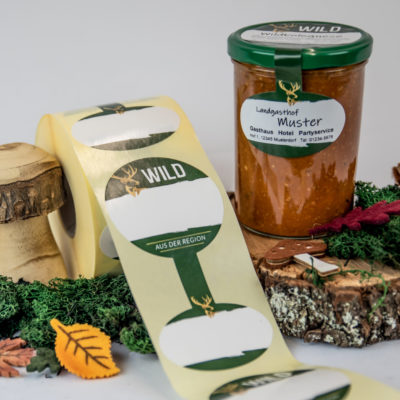 Wildaufkleber für Gläser