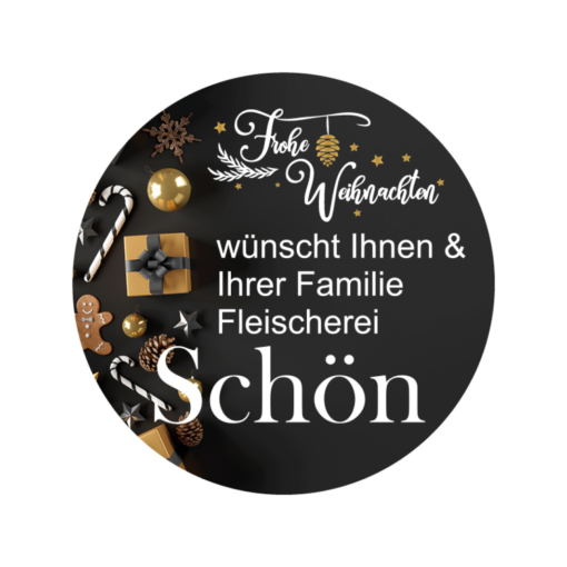 fertig bedruckte Weihnachtsetiketten