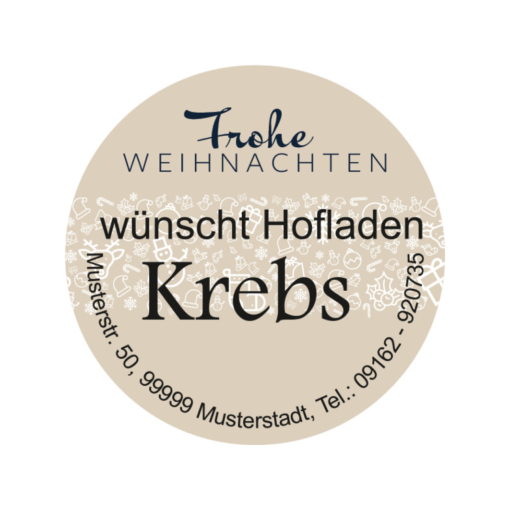 runde Weihnachtsaufkleber