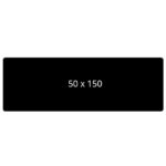 Karten 150x50mm schwarz matt