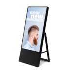 Digitaler Aufsteller zur Präsentation von Werbung in Innenräumen