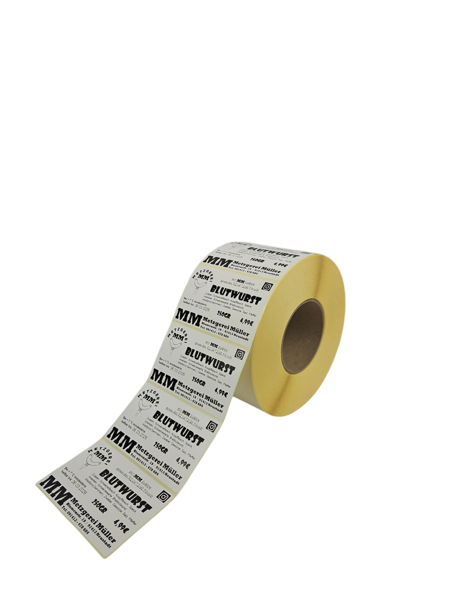 Thermotransferetiketten blanko weiß 10x63mm