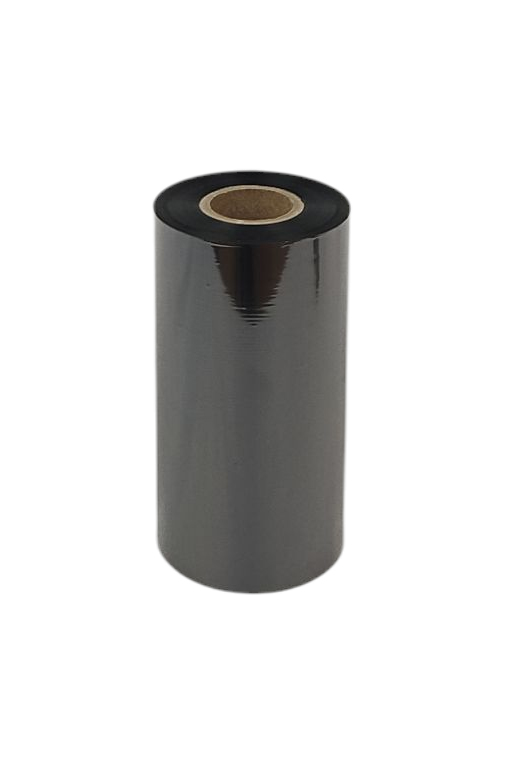Thermotransferfolie für PE Etiketten schwarz - 110mm breit.